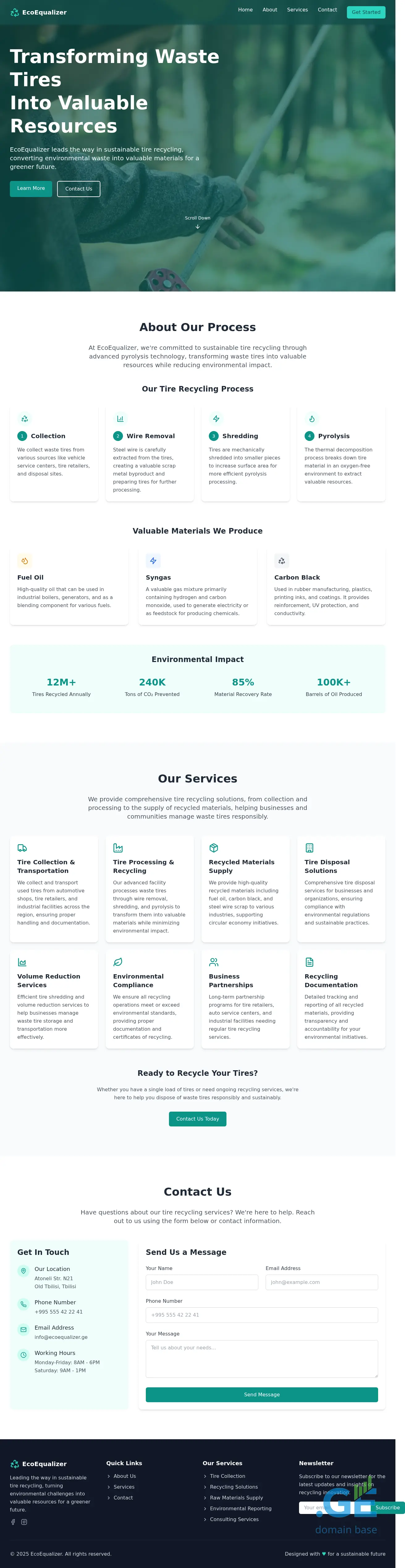 Screenshot of the site ecoequalizer.ge