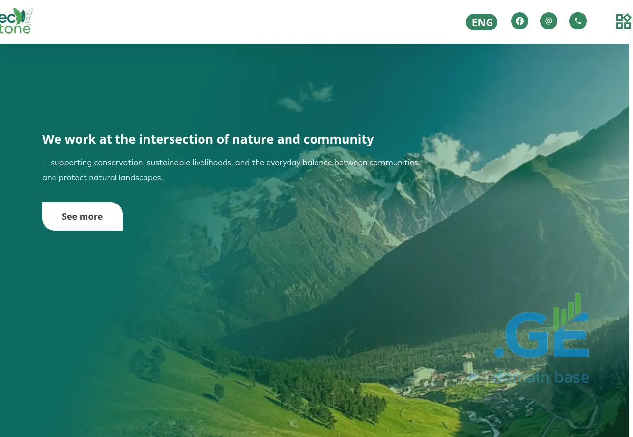 Screenshot of the site ecotone.ge