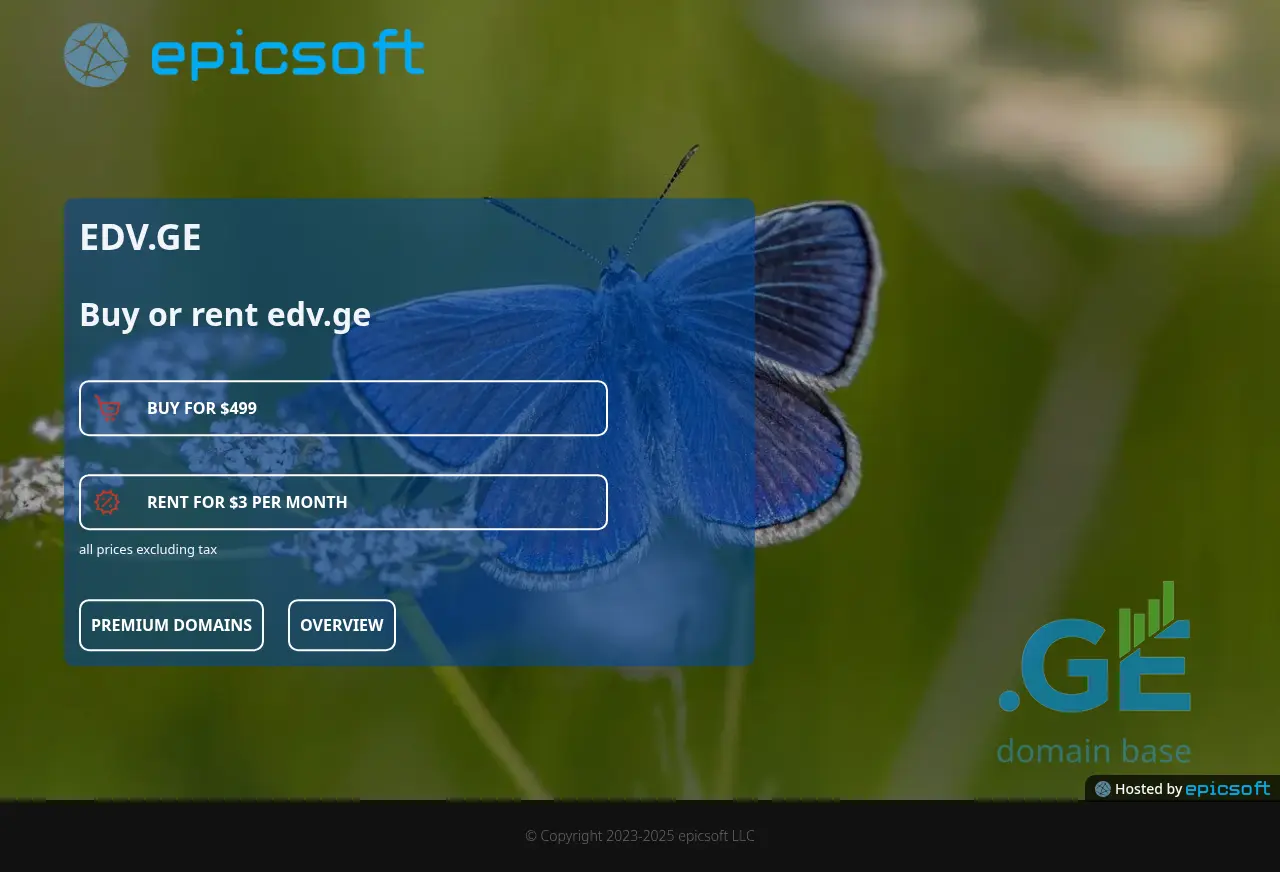 Screenshot of the site edv.ge