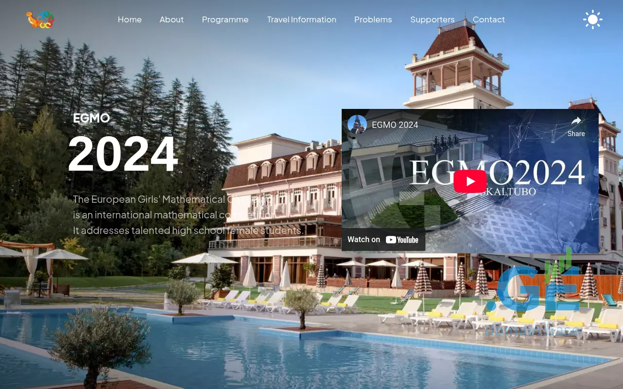 Screenshot of the site egmo2024.ge