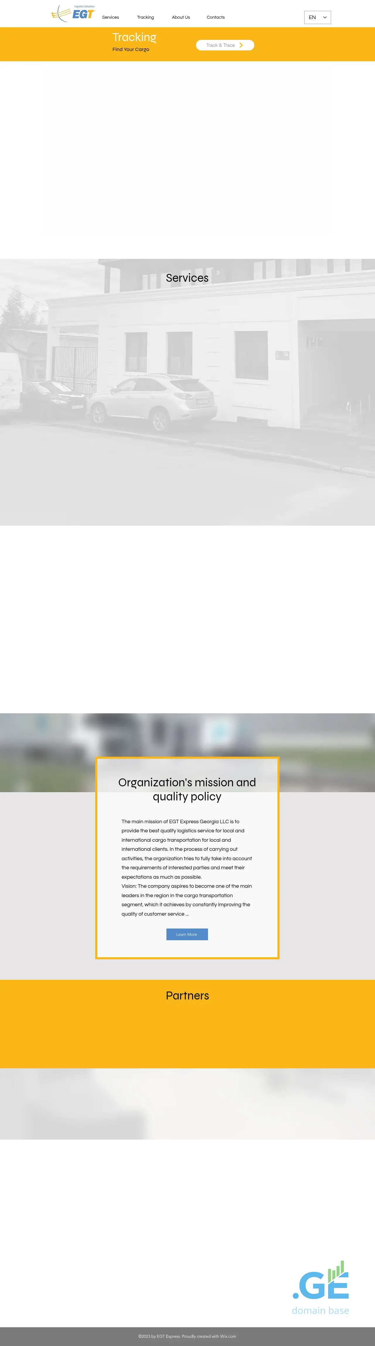 Screenshot of the site egtexpress.ge