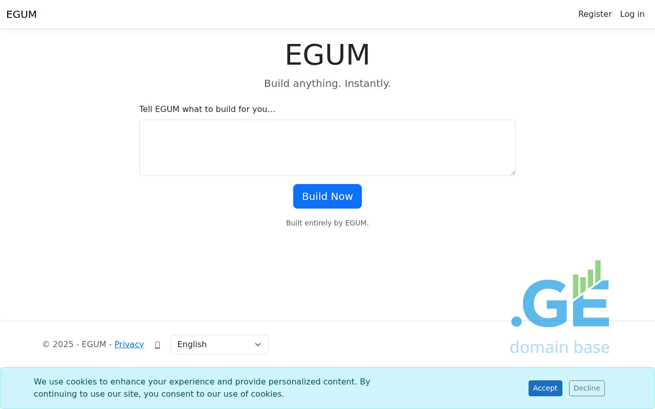 Screenshot of the site egum.ge