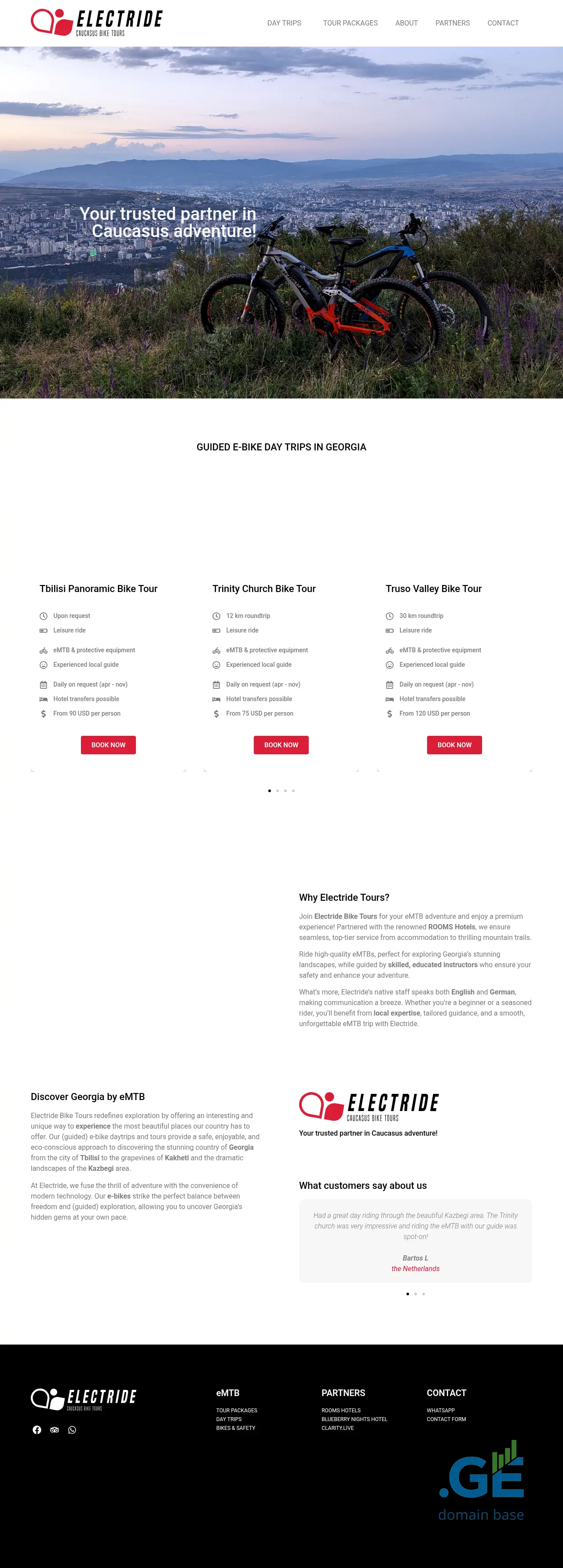 Screenshot of the site electride.ge