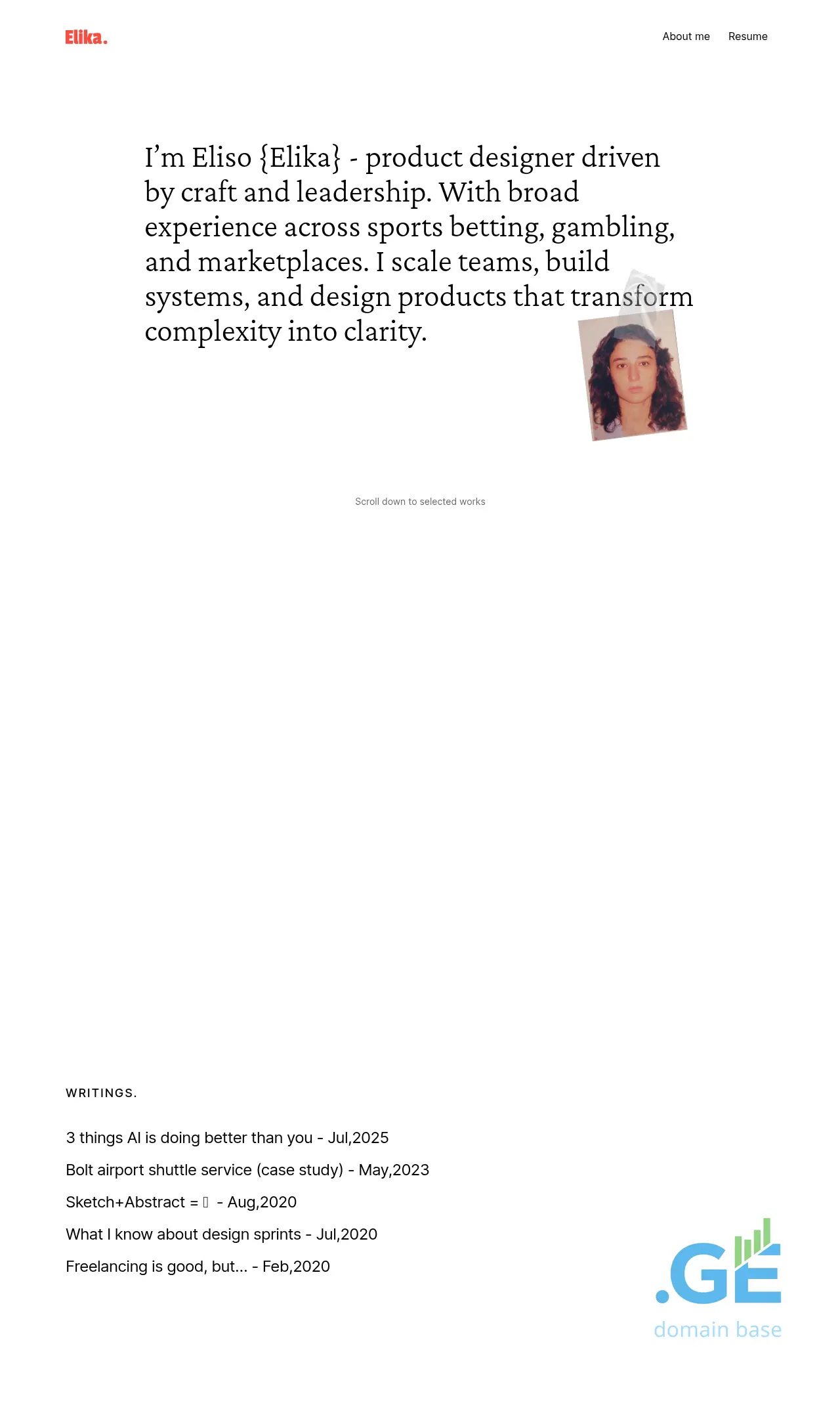 Screenshot of the site elika.ge