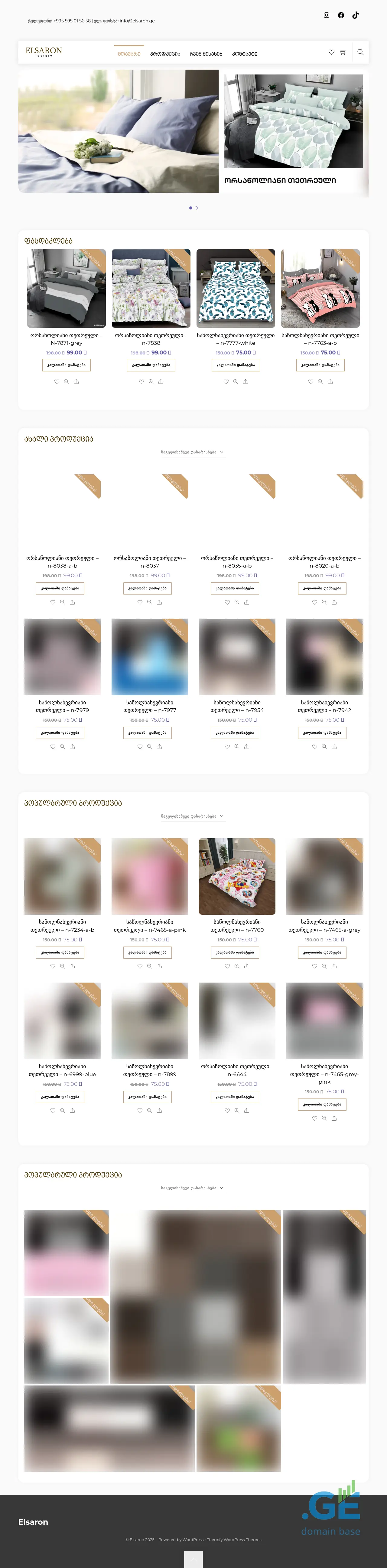 Screenshot of the site elsaron.ge
