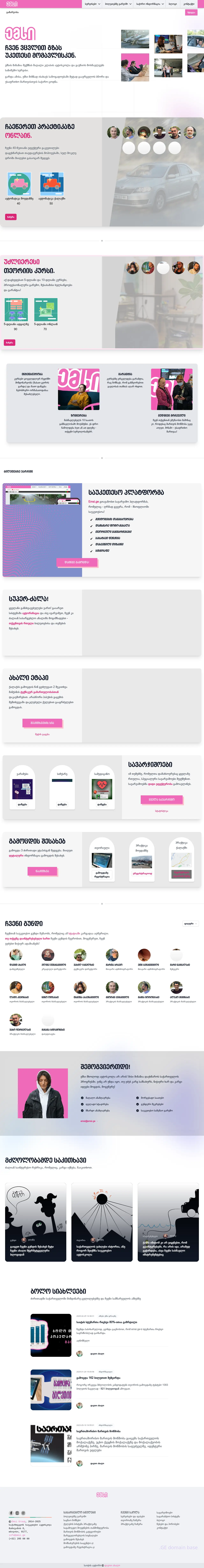 Screenshot of the site emsi.ge