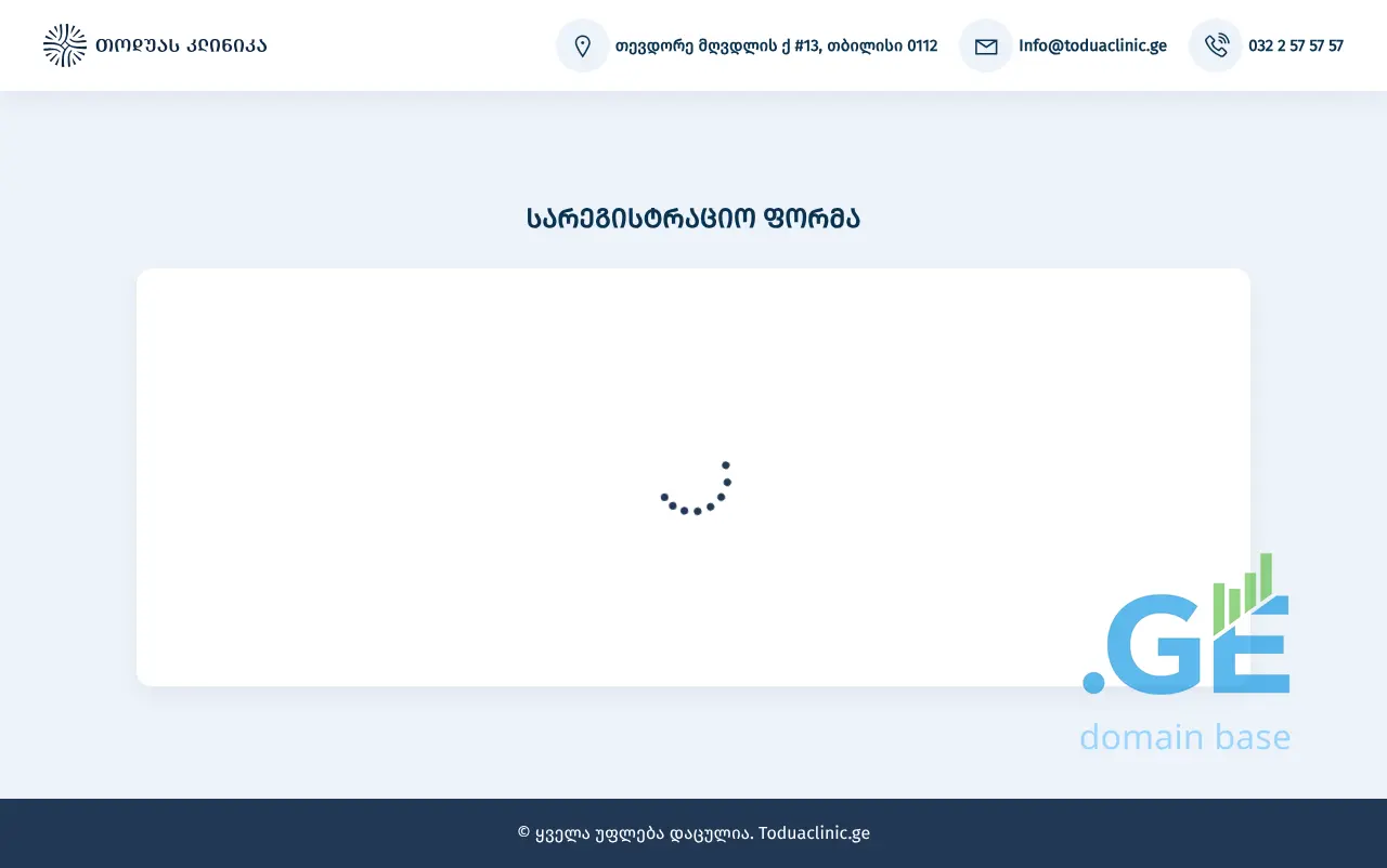 Screenshot of the site endoscop.ge