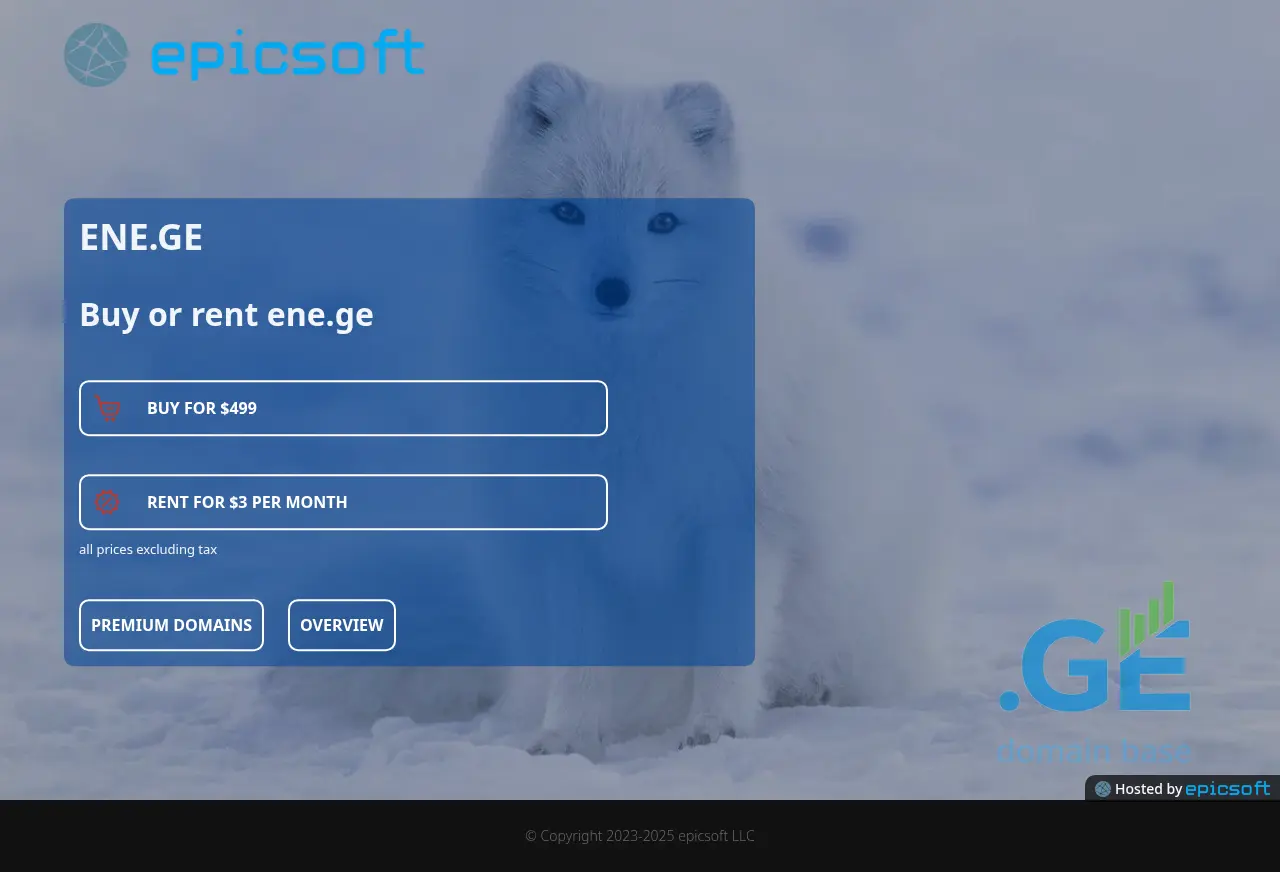 Screenshot of the site ene.ge