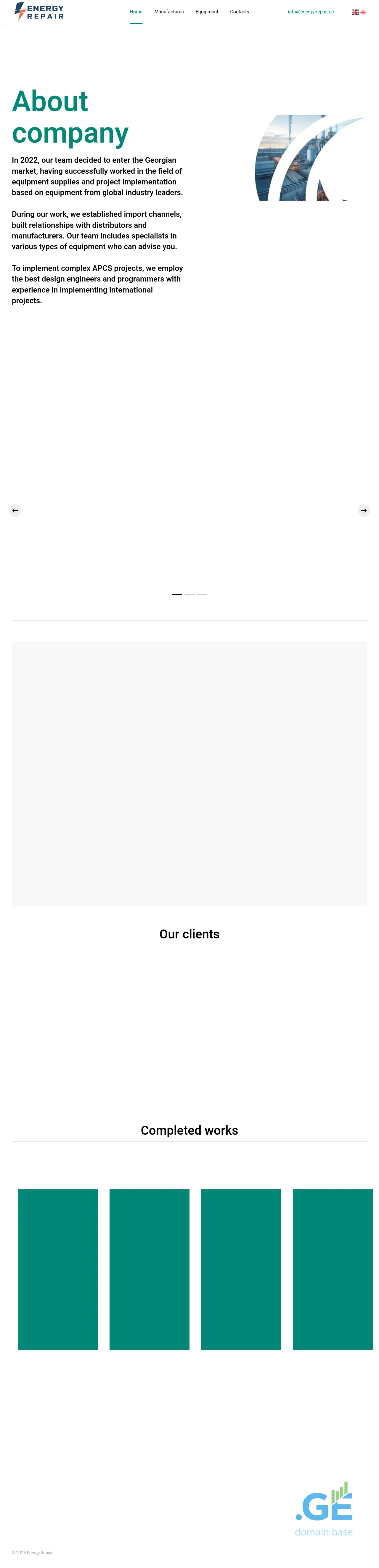 Screenshot of the site energy-repair.ge