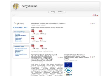 Screenshot of energyonline.ge