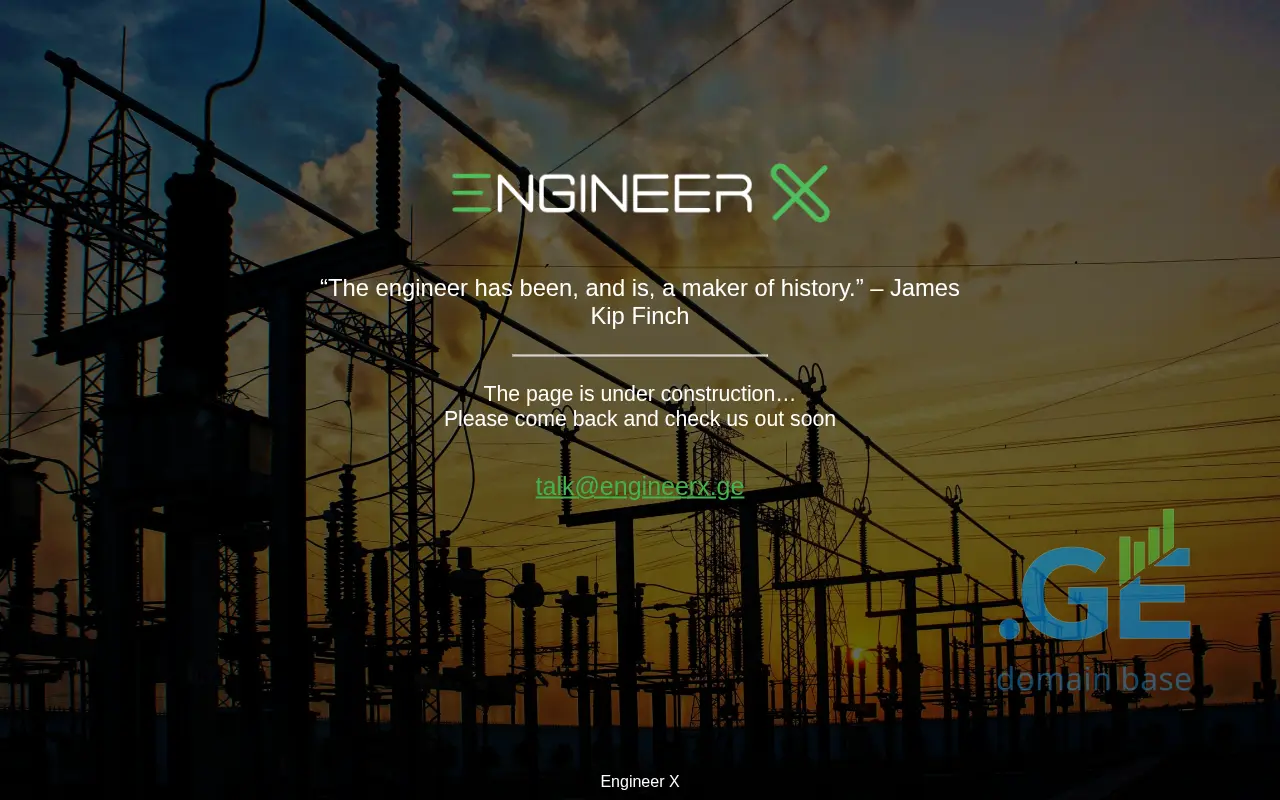 Screenshot of the site engineerx.ge