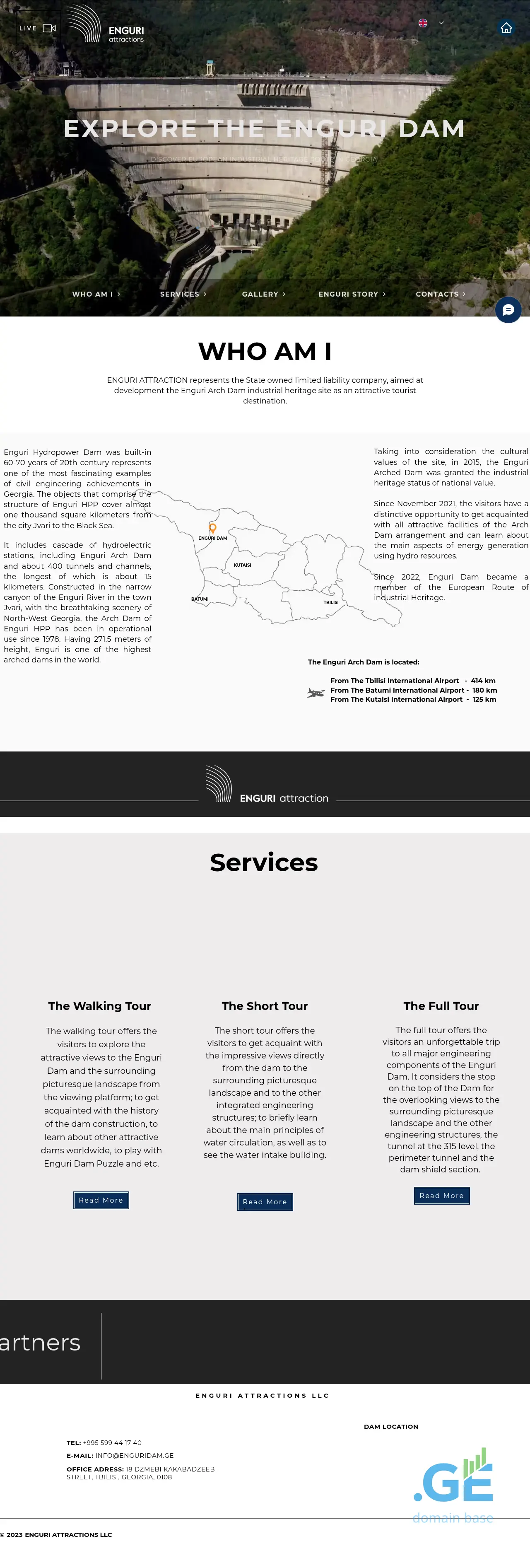Screenshot of the site enguridam.ge