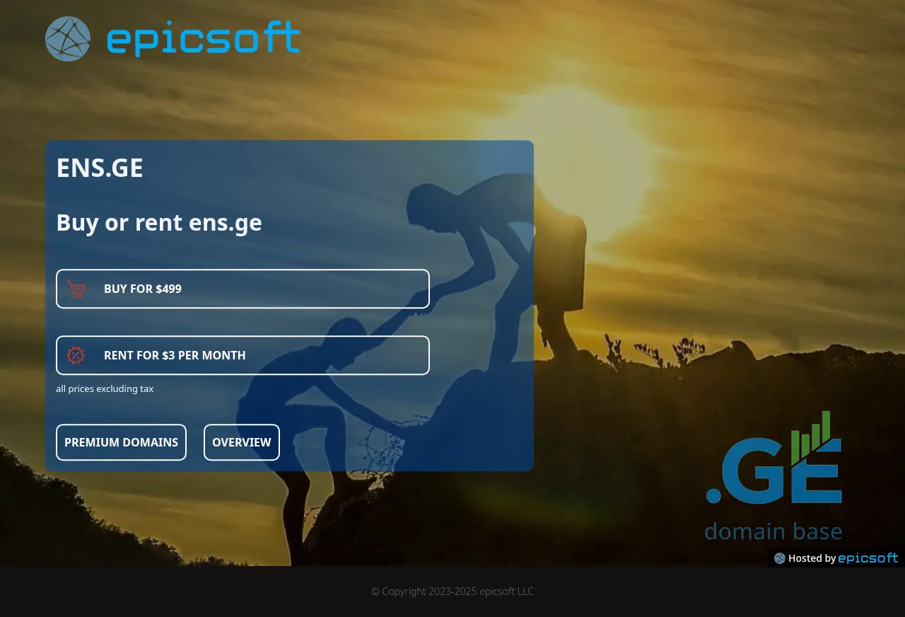 Screenshot of the site ens.ge