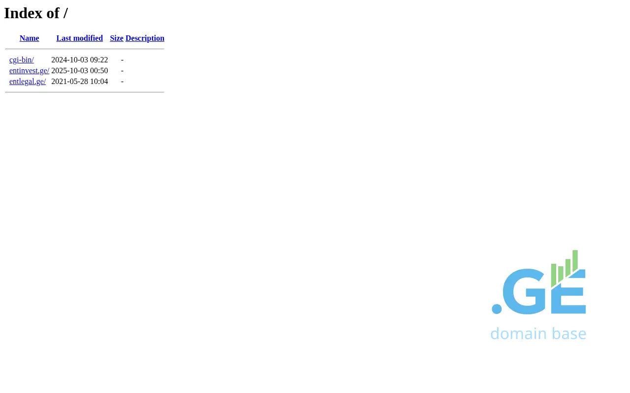 Screenshot of the site entmanagement.ge