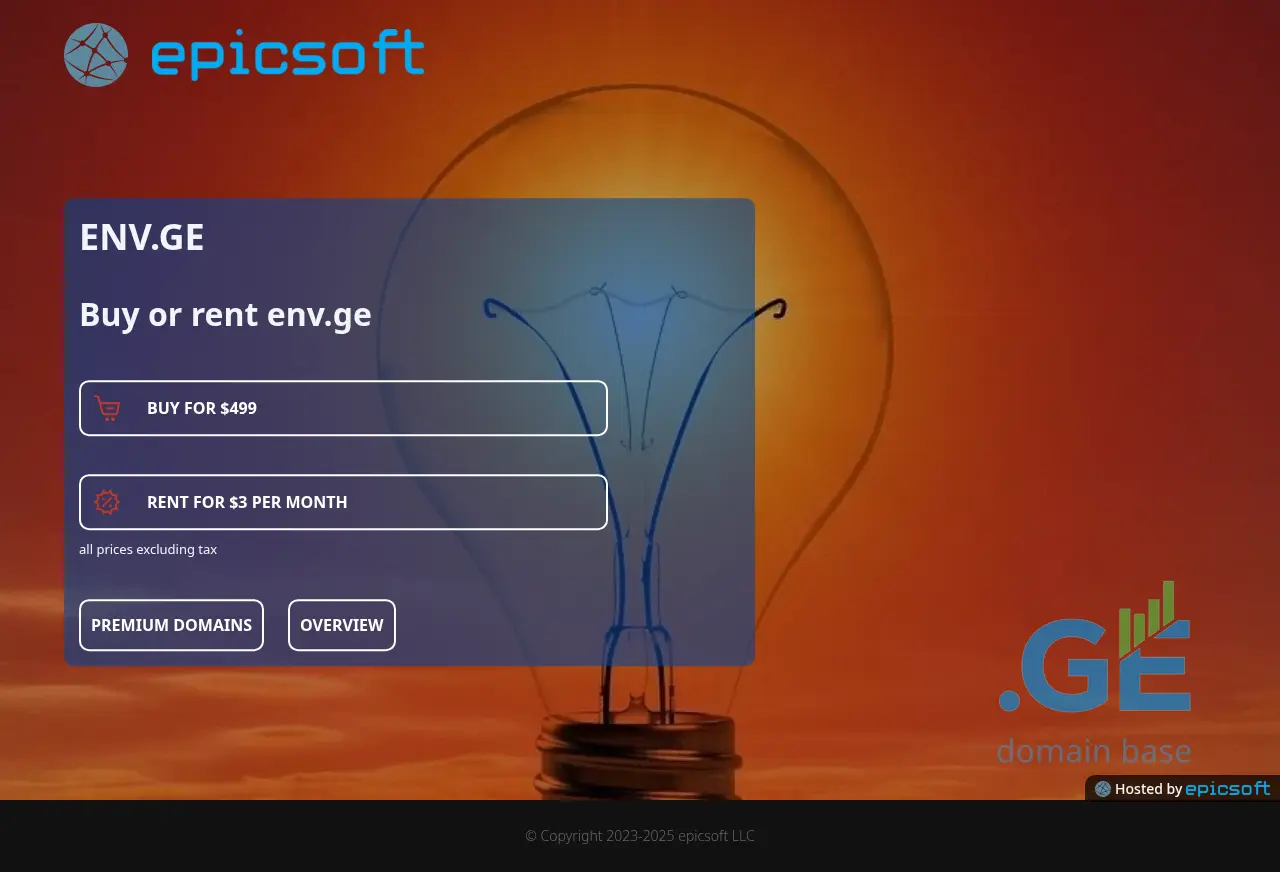 Screenshot of the site env.ge
