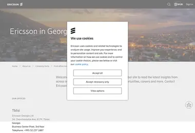 Screenshot of ericsson.ge