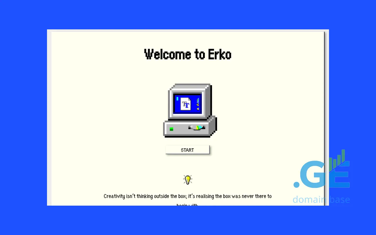 Screenshot of the site erko.ge