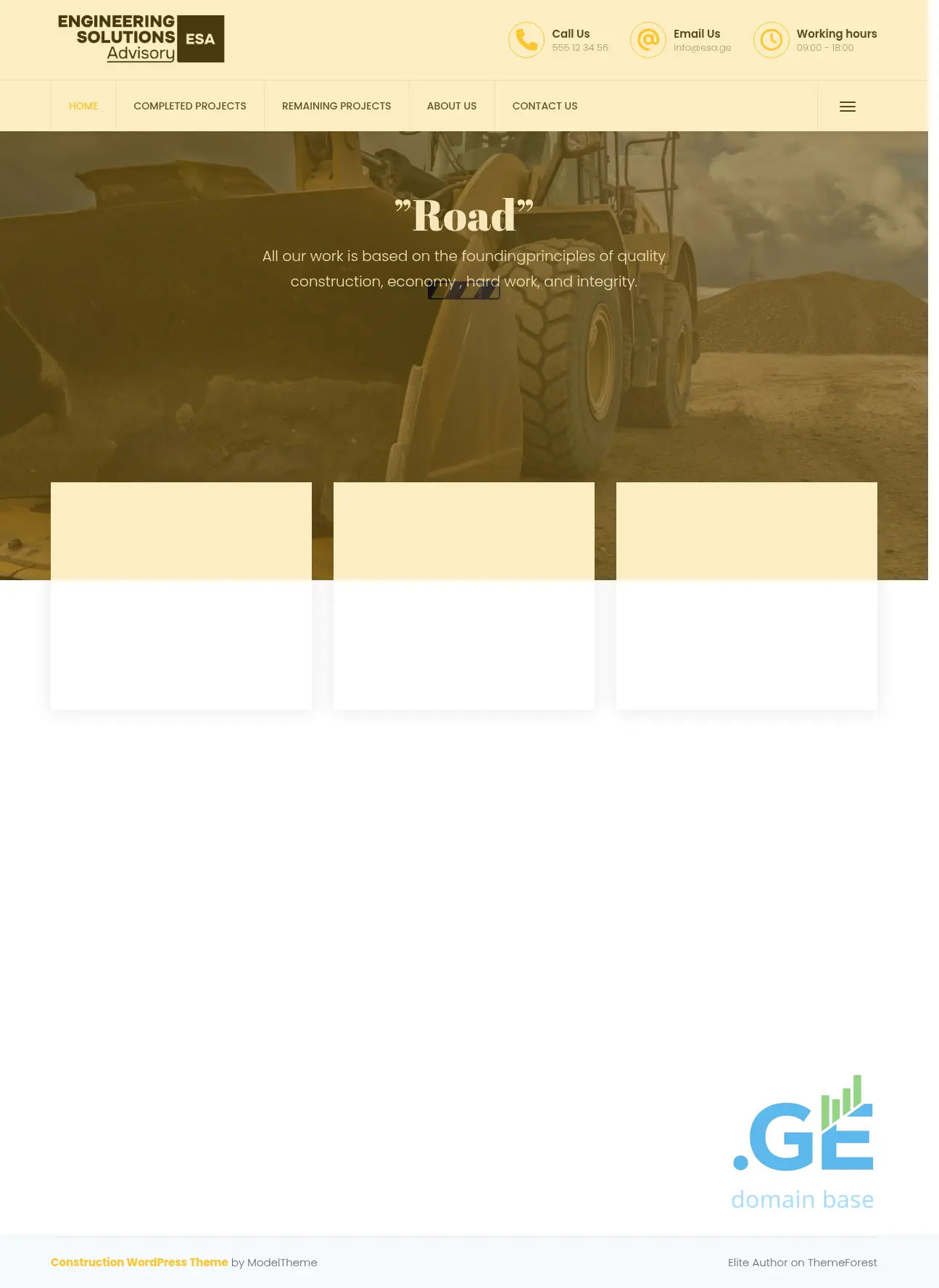 Screenshot of the site esagroup.ge