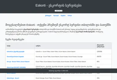 Screenshot of eskorti4.ge