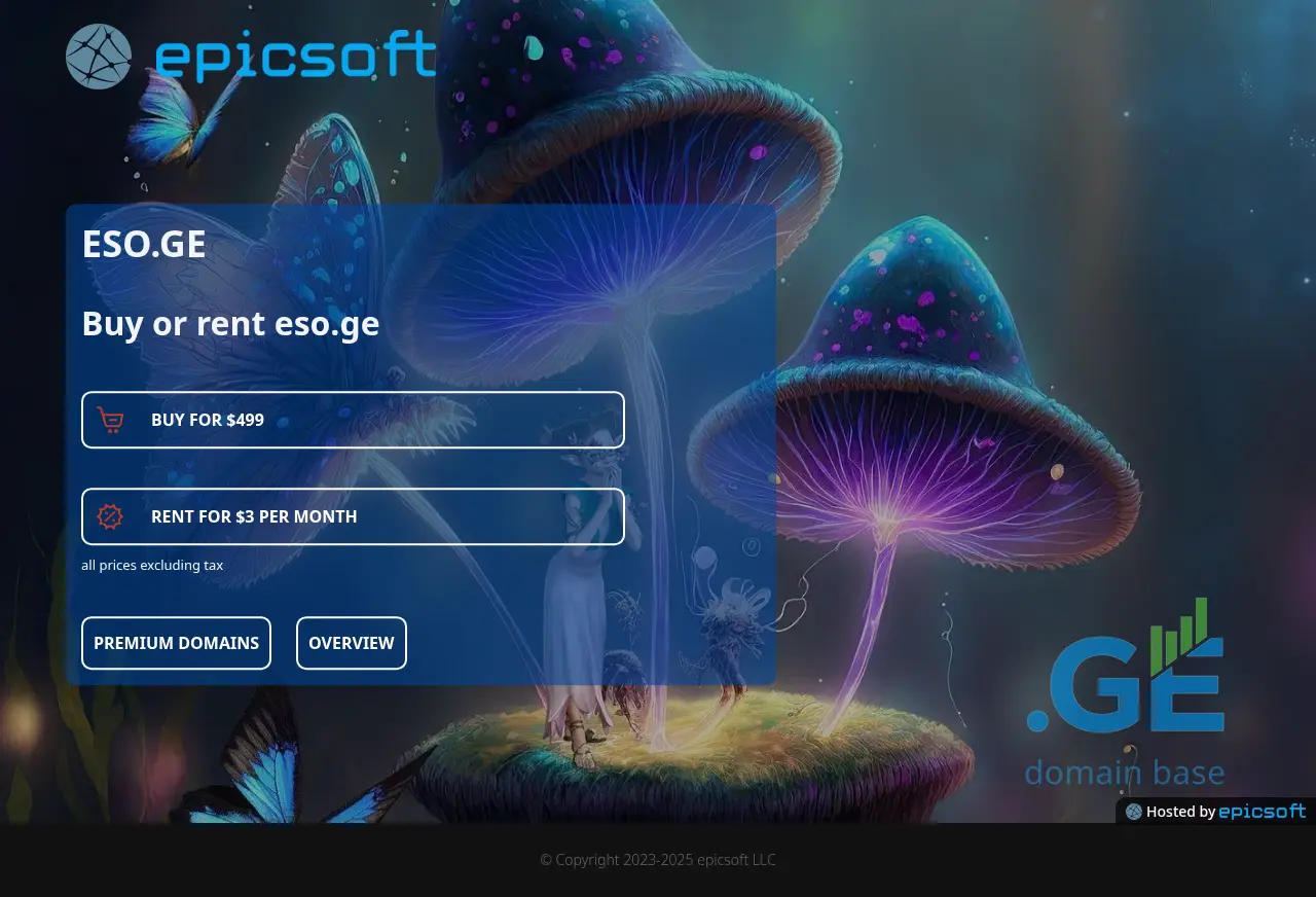 Screenshot of the site eso.ge