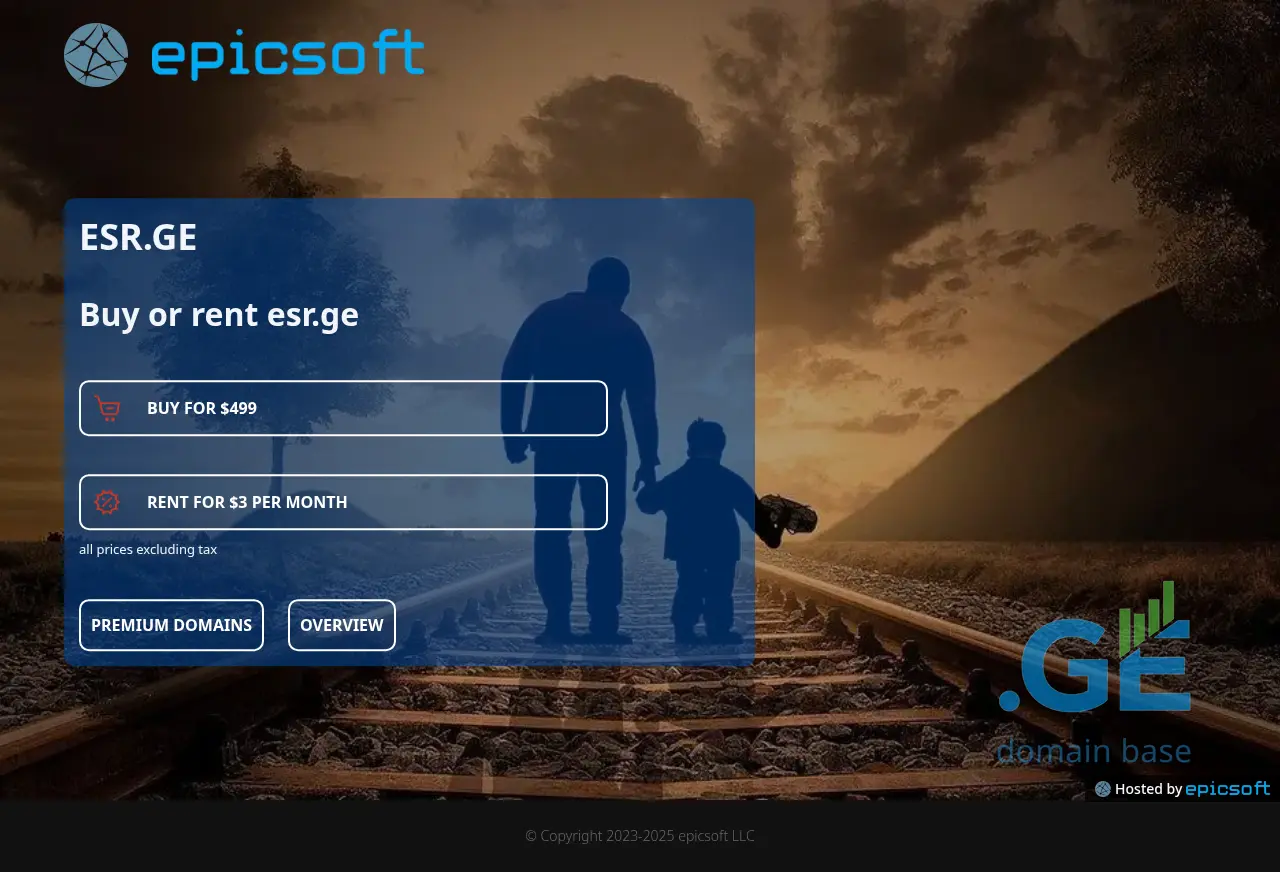 Screenshot of the site esr.ge
