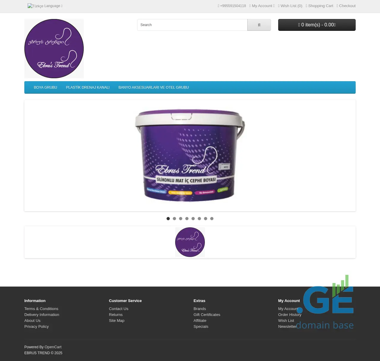 Screenshot of the site etrend.ge