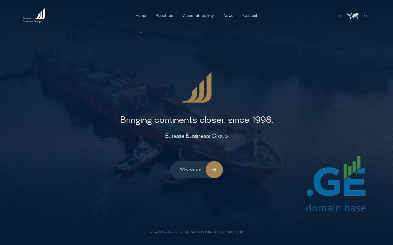 Screenshot of the site eurasiabusinessgroup.ge