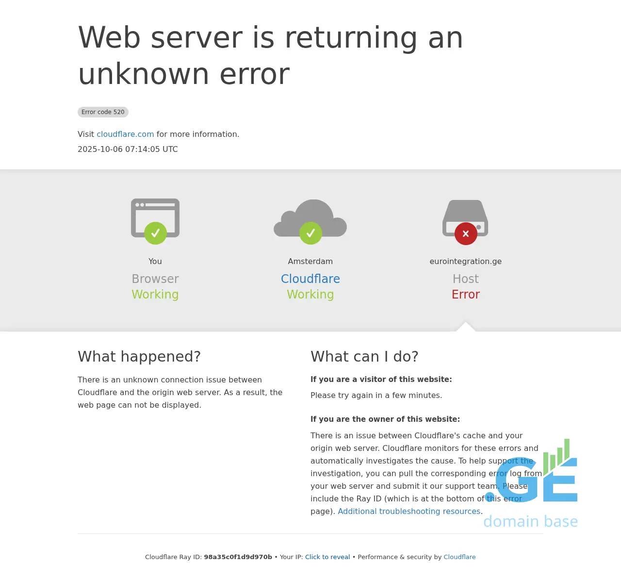 Screenshot of the site eurointegration.ge
