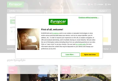 Screenshot of europcar.ge