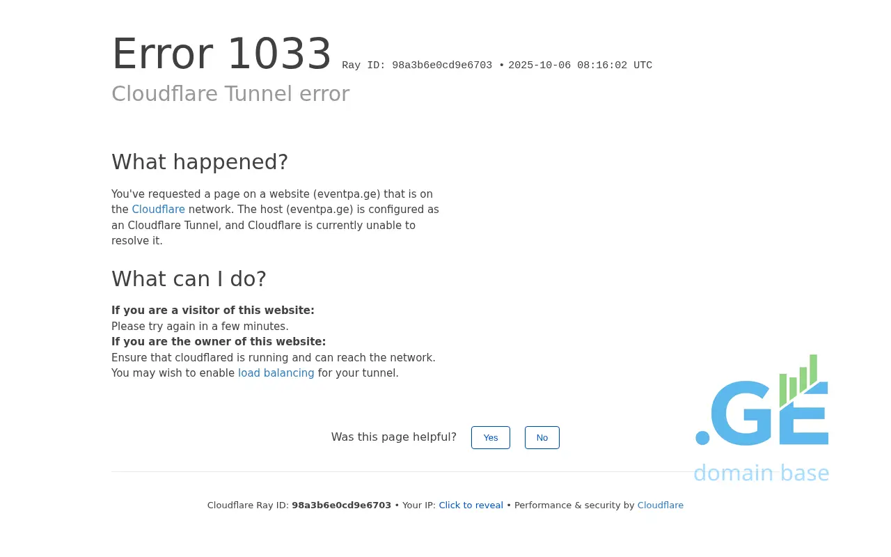 Screenshot of the site eventpa.ge