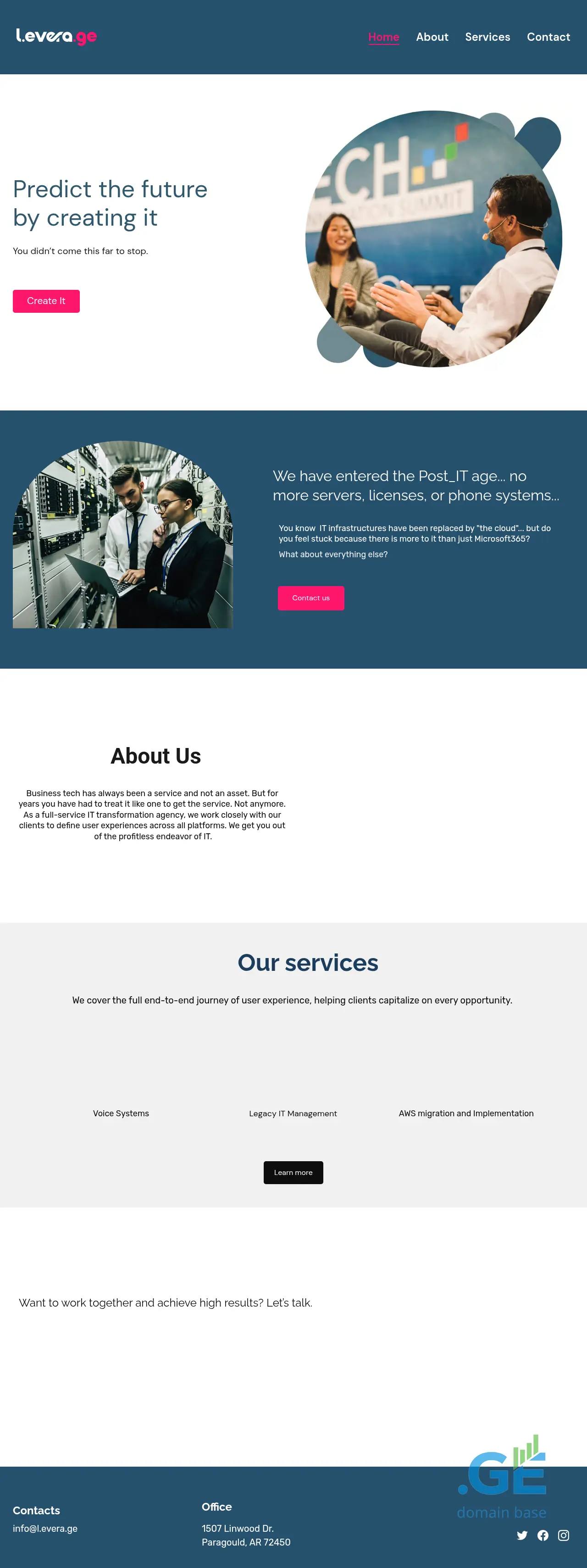 Screenshot of the site evera.ge