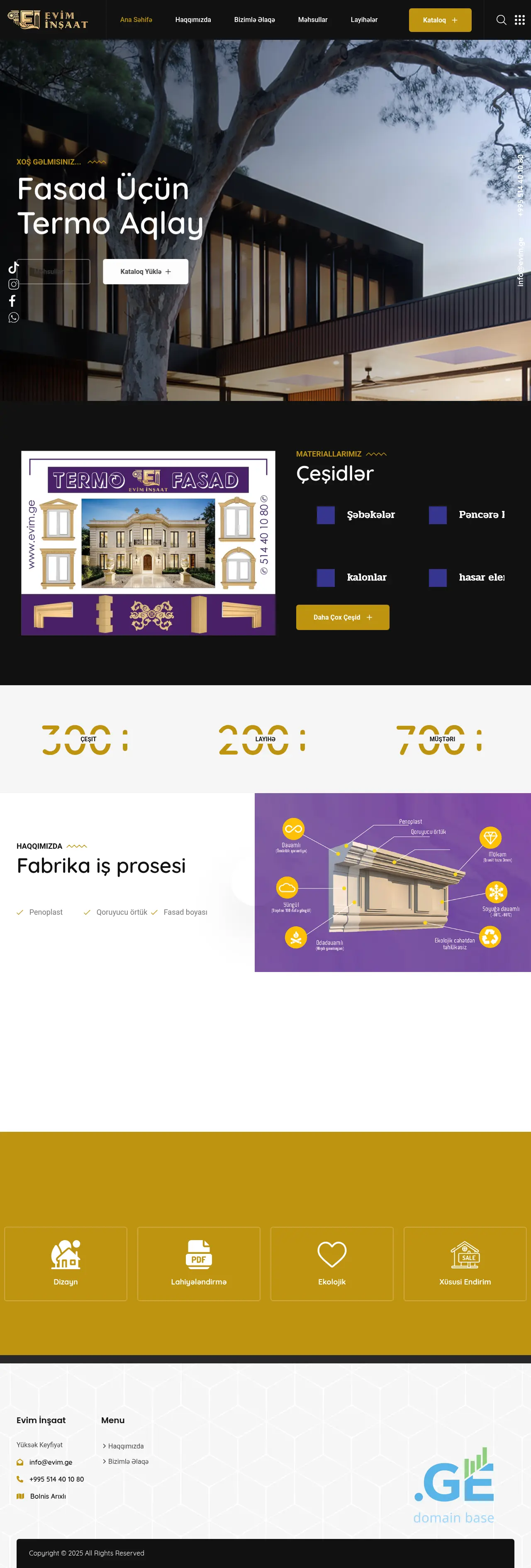 Screenshot of the site evim.ge