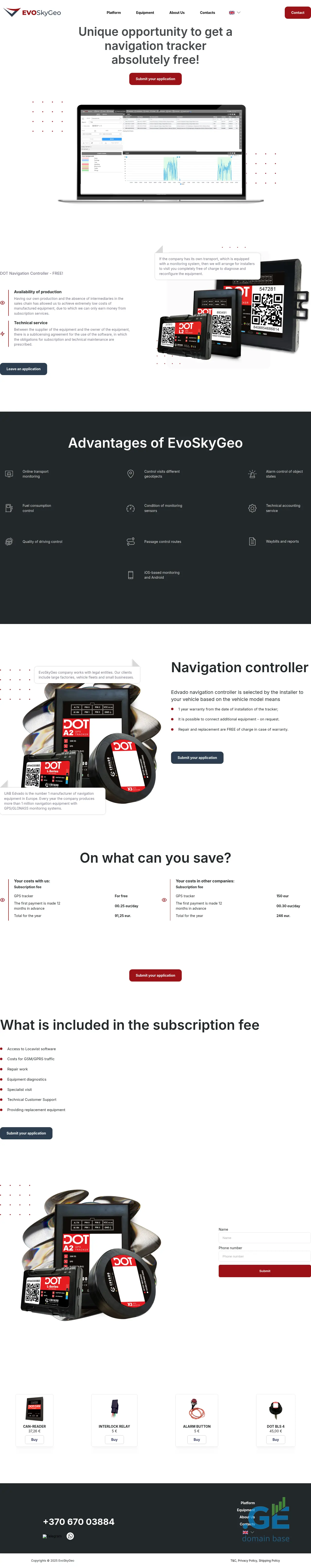 Screenshot of the site evoskygeo.ge