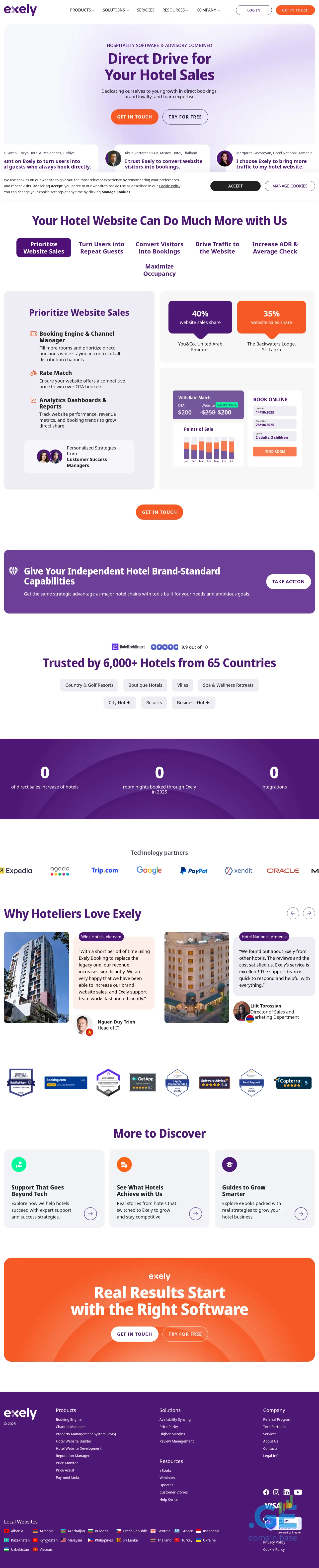 Screenshot of the site exely.ge