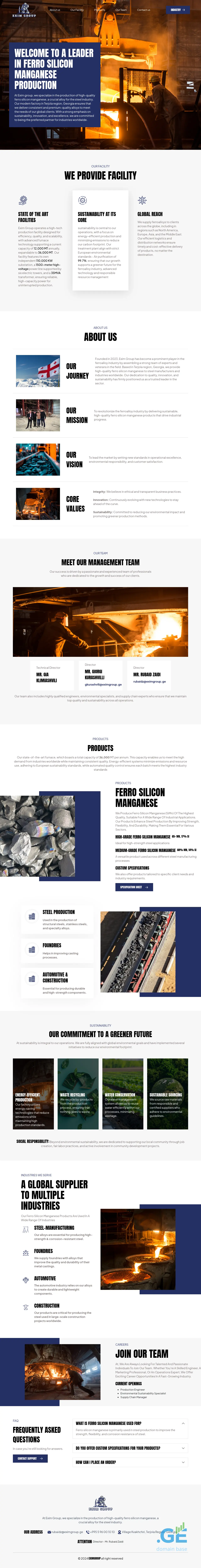Screenshot of the site eximgroup.ge