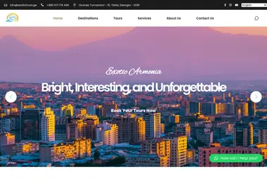 Screenshot of exotictours.ge