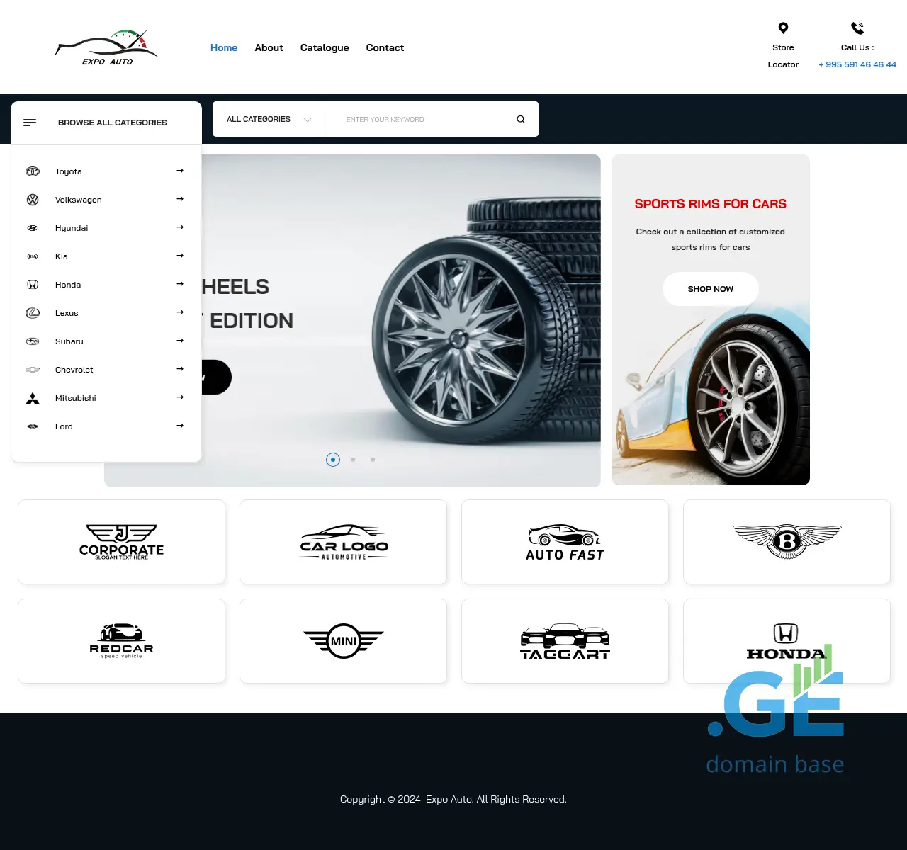 Screenshot of the site expoauto.ge