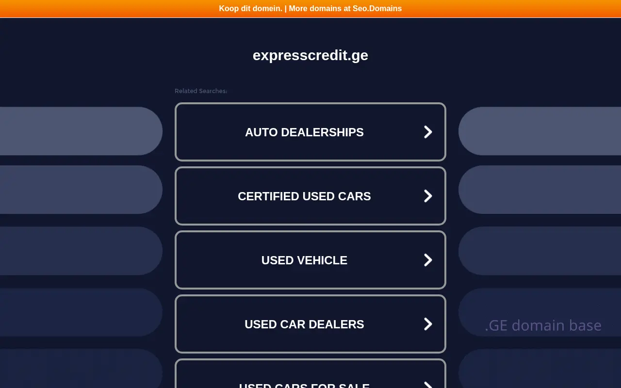 Screenshot of the site expresscredit.ge