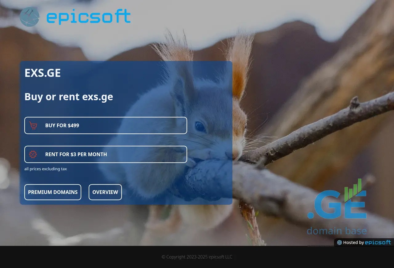 Screenshot of the site exs.ge