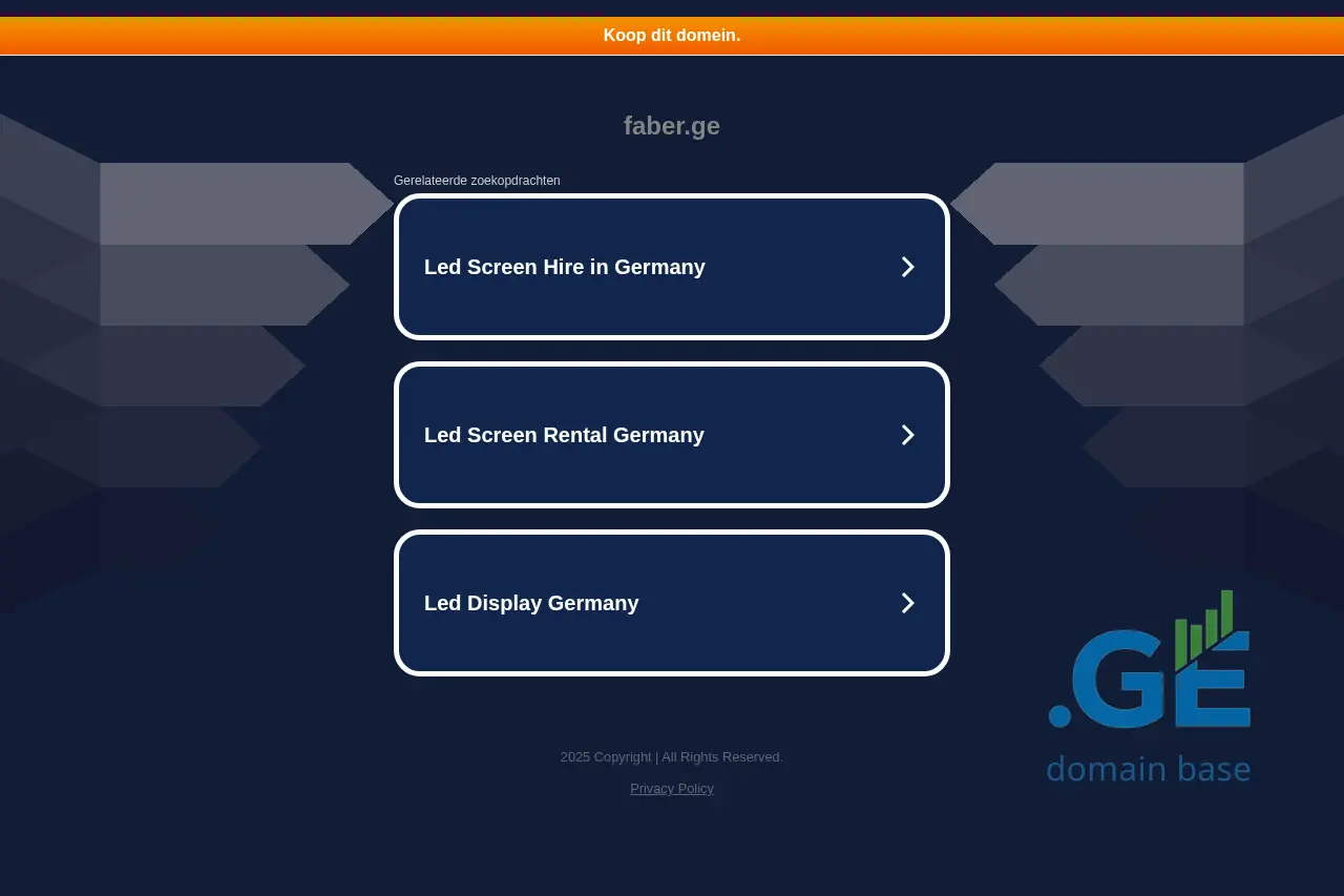Screenshot of the site faber.ge