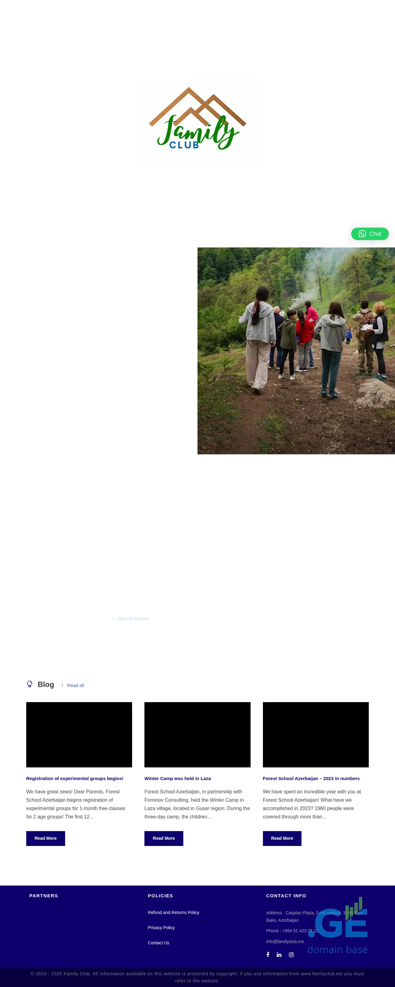 Screenshot of the site familyclub.ge