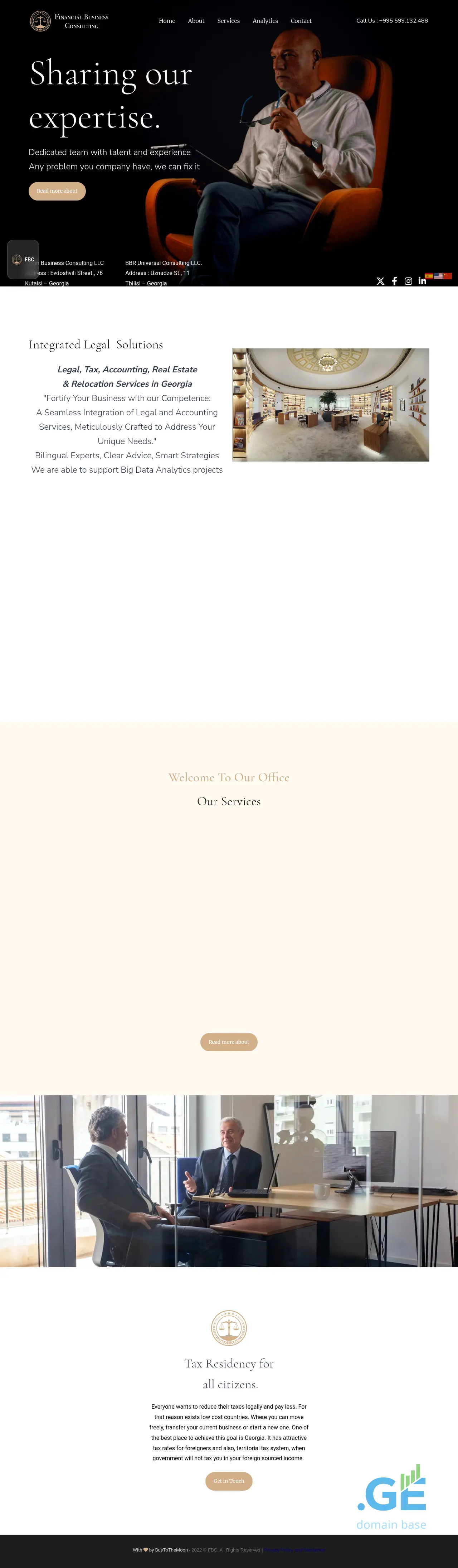Screenshot of the site fbc.ge