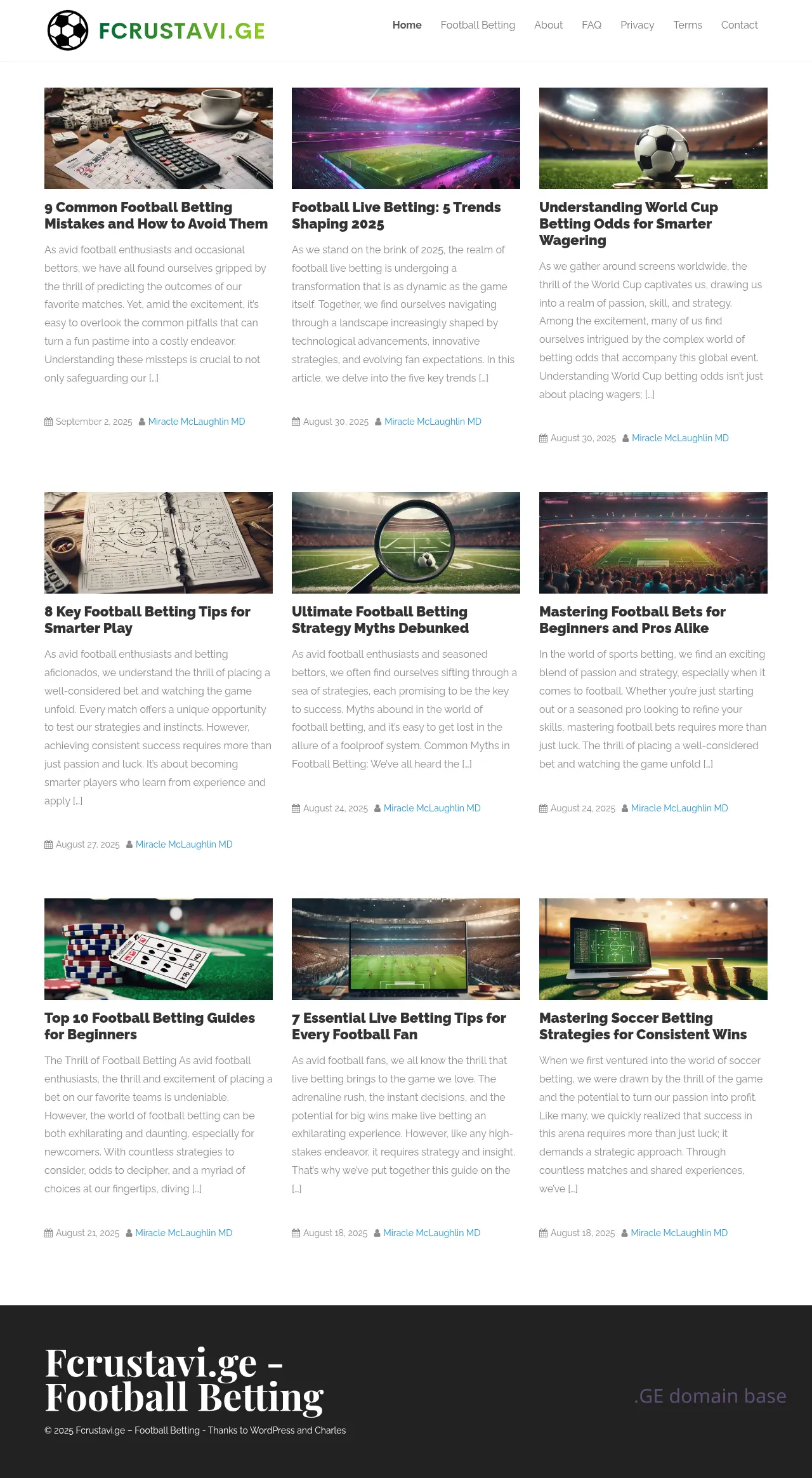 Screenshot of the site fcrustavi.ge