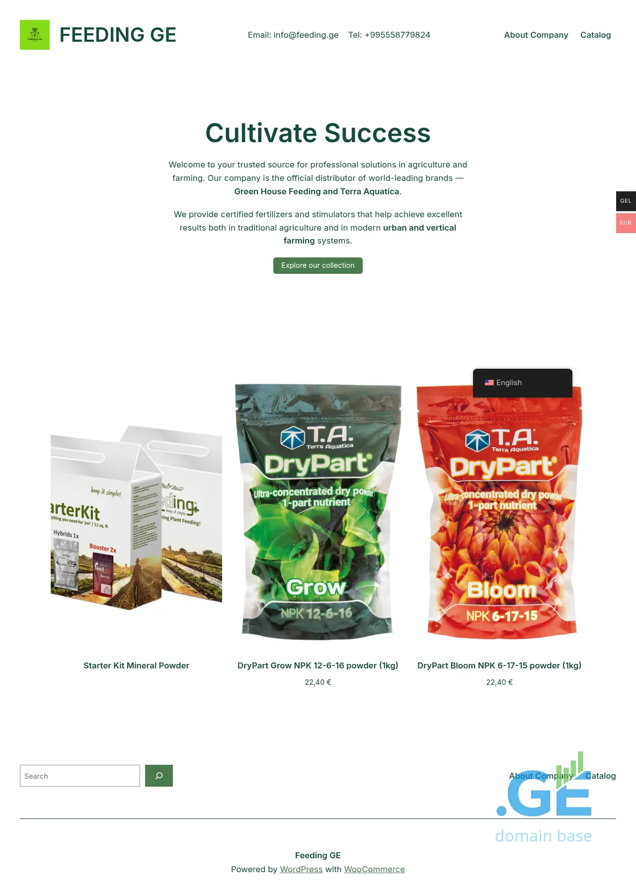 Screenshot of the site feeding.ge