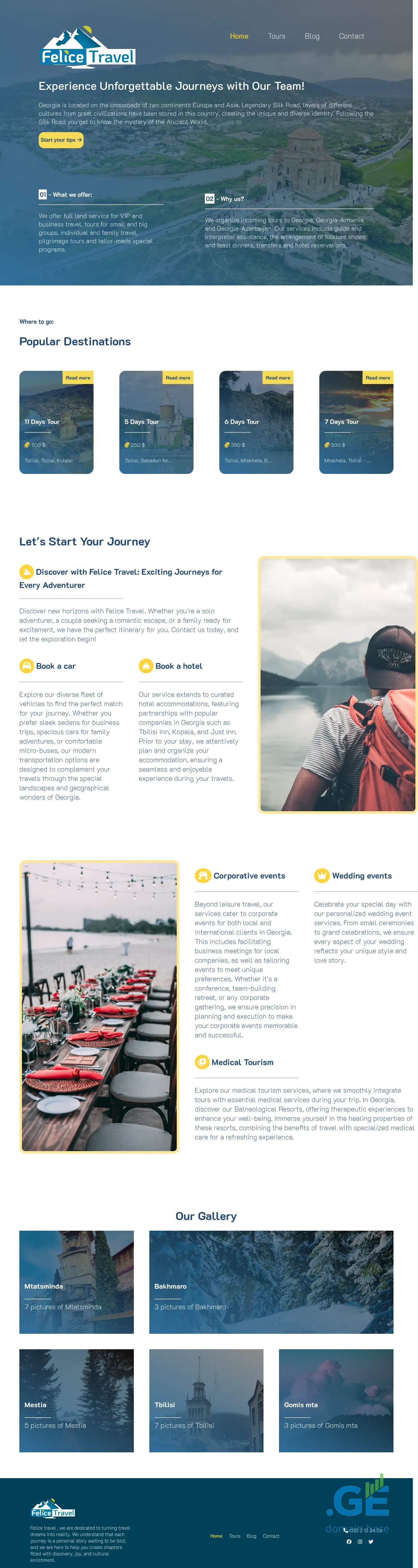 Screenshot of the site felicetravel.ge
