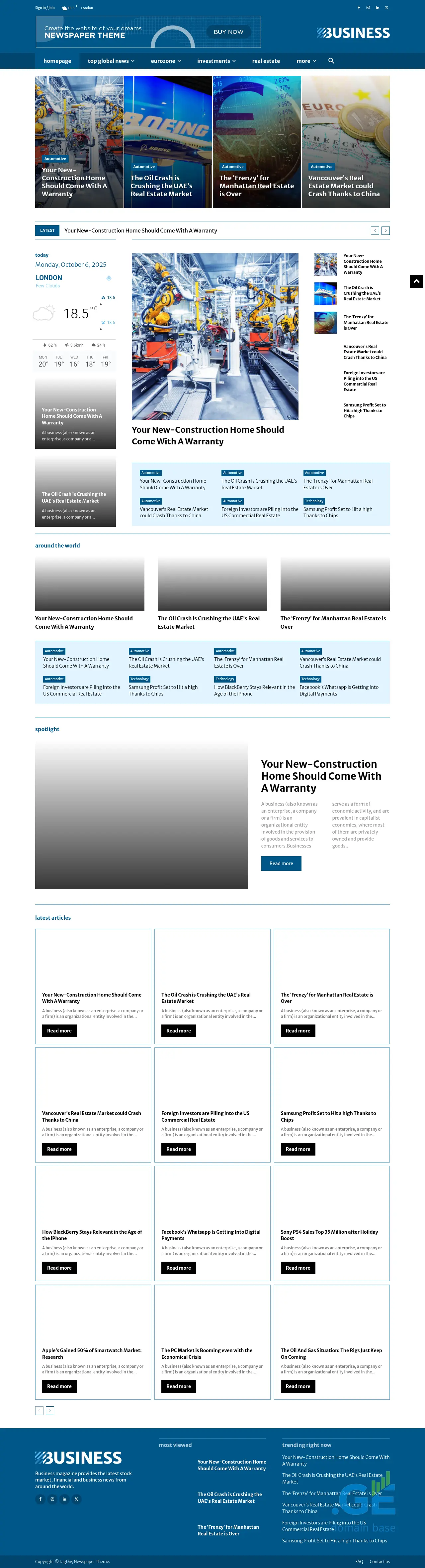 Screenshot of the site financialtimes.ge
