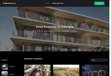 Screenshot of findproperty.ge