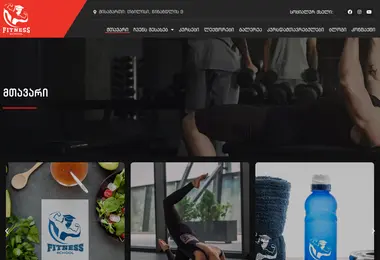 Screenshot of fitnessschool.ge