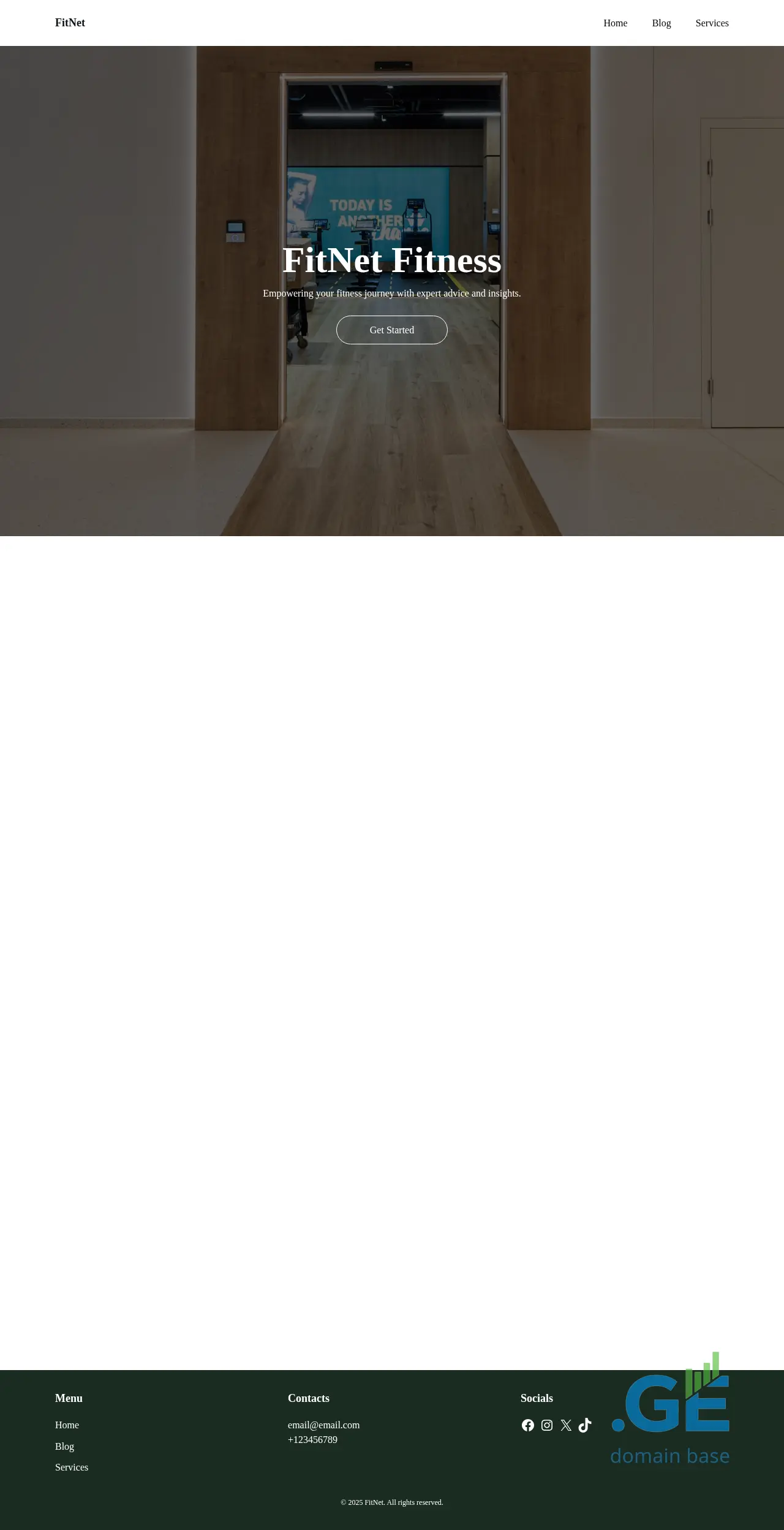 Screenshot of the site fitnet.ge