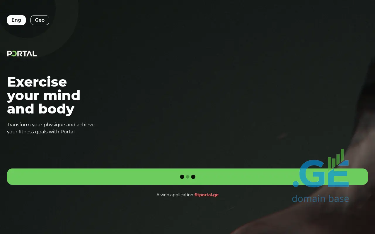 Screenshot of the site fitportal.ge